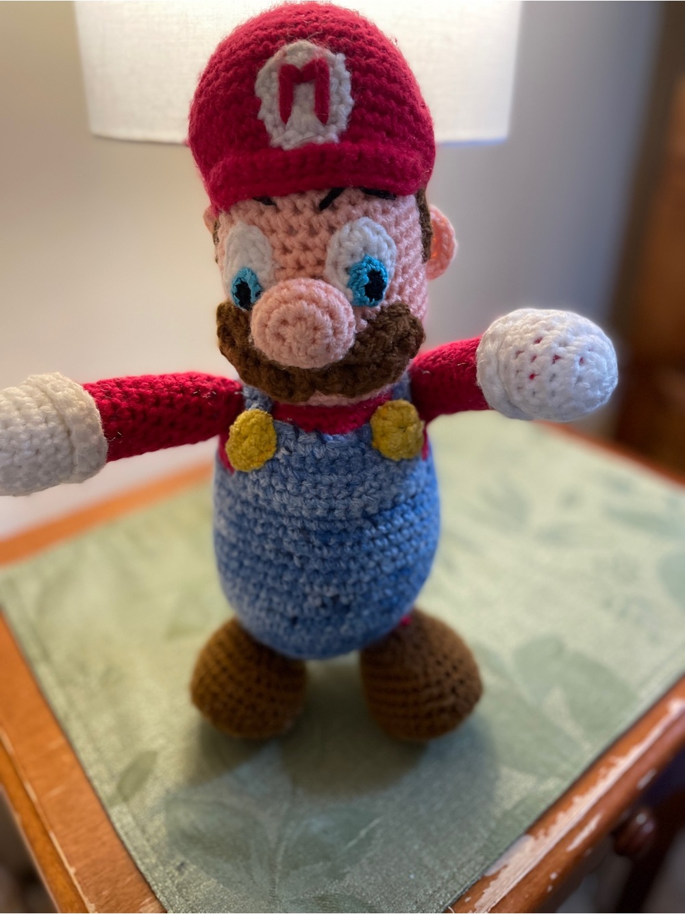 Crocheted Mario Brother Doll EUC.